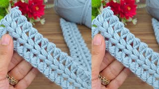 Muy Hermosa   Super Easy Tunisian Crochet bag handle  for beginners crochet knitting [upl. by Aldos]