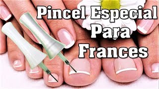 Pinceles para hacer frances en las uñas  Cómo usar los pinceles para frances en las uñas [upl. by Rosdniw]