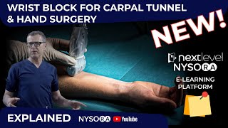 Wrist Block for Carpal Tunnel amp Hand Surgery Explained  Crash course with Dr Hadzic [upl. by Airdnahs]