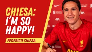 Federico Chiesa interview  First words as a Liverpool FC player clip [upl. by Apfel21]