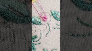 Bullion Knot Rococo Stitch usage in Hand Embroidery  Needlework [upl. by Nathanial]