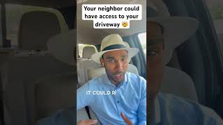 Your neighbor could have access to your driveway 🤯 realestate realestateinvesting investing [upl. by Eyahs957]