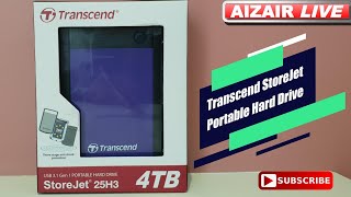 Transcend StoreJet Portable Hard Drive  4TB USB 31 Gen  AIZAIR LIVE [upl. by Sneed]