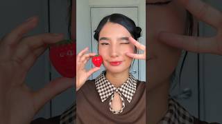 Tutorial de labios de fresa🍓 lipcombo maquillaje tutorialdelabios makeuptutorial [upl. by Joellen528]