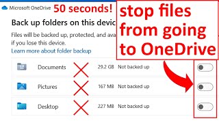 How do I stop files from going to OneDrive 2024 [upl. by Eleira]