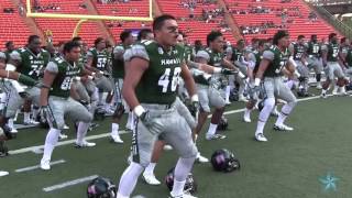 Hawaii football team haka [upl. by Arakal]