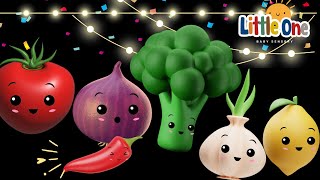 Dancing veggies Dancing fruits CUTE Animation  Baby Sensory video  High Contrast Sensory [upl. by Airdnassac]