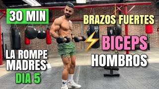 Rutina De Biceps Hombros en Casa Rápida 30 Minutos La Rompe Madres Día 5 [upl. by Laban]