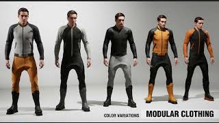 Modular Clothing for Metahuman UE5 Demo [upl. by Anilrats]