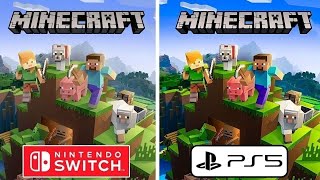 Minecraft PS5 vs Nintendo Switch Graphics Comparison [upl. by Adlaremse]