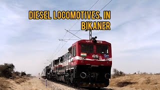 Diesel Locomotives Action in Bikaner City 😮train indianrailways dieselengine bikaner [upl. by Ky186]