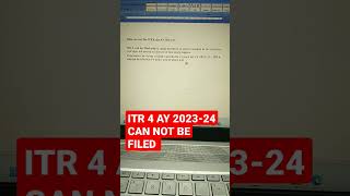 ITR 4 AY 202324Turnover limit [upl. by Anomis]