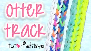 NEW Otter Track Rainbow Loom Bracelet Tutorial  How To [upl. by Saixela]