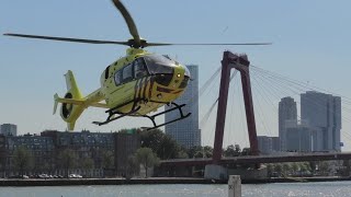 Handhaving maakt weg vrij Hulpdiensten met grote spoed naar de Willemsbrug in Rotterdam [upl. by Manlove]