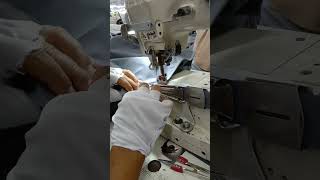 OVERDECK MACHINE FOLDER NECKsewingtutorial sewing sewingmachine garments [upl. by Navnod]