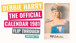 Debbie Harry  The Official Calendar 1981  Flip Through [upl. by Ruelu]