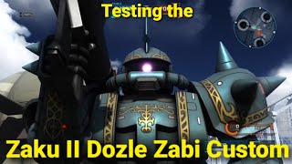 Gundam Battle Operation 2 Testing the Zaku II Dozle Zabi Custom [upl. by Atram89]