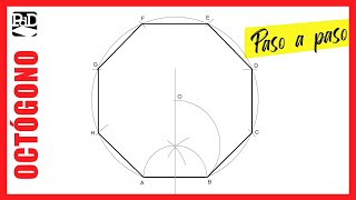 Como Dibujar un Octógono a partir del Lado Polígonos Regulares conocida Medida del Lado Octágono [upl. by Neih54]