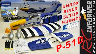 EFlite P51D Mustang 15m BNF Unboxing Assembly Setup amp Flights By RCINFORMER [upl. by Ahsap900]