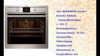 DIE BESTEN AEG BP3003001M Pyrolyse Backofen Edelstahl [upl. by Lanta]