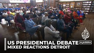 US presidential debate Mixed reactions in heavily democratic Detroit [upl. by Wilser554]