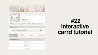 interactive carrd tutorial 22 [upl. by Akinwahs]