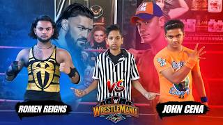 WWE WrestleMania 41  Roman Reigns vs John Cena Full Match  Backyard Wrestling [upl. by Ebert814]