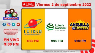 LEIDSA y Lotería Nacional en Vivo 📺│ Viernes 2 de septiembre 2022  855 PM [upl. by Acirtap]