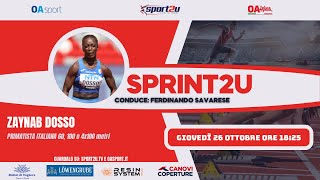 Zaynab Dosso primatista italiana 60 100 e 4x100 metri a Sprint2u 261023 [upl. by Heidie106]