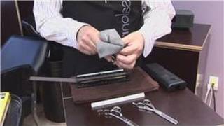 Hair Cutting Tips  How to Sharpen a Pair of Scissors for Cutting Hair [upl. by Babb]