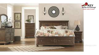 Ashley Flynnter Queen Panel Bed With Storage B719QPS  KEY Home [upl. by Hillier]