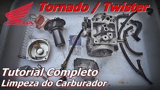 Limpeza Carburador Tornado  Limpeza Carburador Twister  Limpeza Carburador de Moto  FVM [upl. by Suidaht]