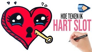 HOE TEKEN JE EEN LIEFDES HART MET SLEUTEL [upl. by Rebane]