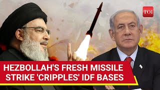 Hezbollahs Missile Barrage Hits IDF Bases Iron Dome Fails To Spot Drone In Israeli Airspace [upl. by Ab]