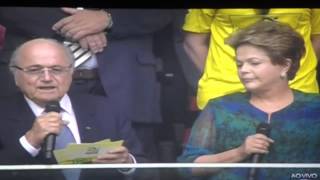 Dilma vaiada na abertura da Copa das Confederações [upl. by Ettessil463]