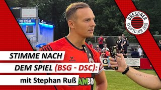 BSG Stahl Riesa  Dresdner SC 21 09082024  Stimme nach dem Spiel [upl. by Namlak]