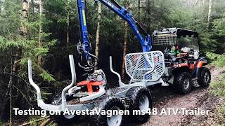 AvestaVagnen ms48 med Timmerklippen Nisula 155E i Gallring Slyröjning [upl. by Bilak]