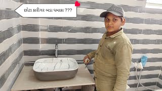 table top wash basin installation full video 🤩plumbing workfromhome viral india home [upl. by Fuller]