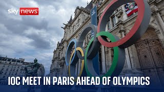 International Olympic Committee news conference ahead of Paris 2024 Olympics [upl. by Annam]