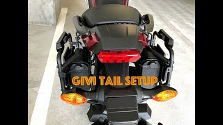 Tail Givi setup on Honda NC750X [upl. by Anirda]