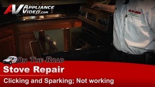 GE Stove Repair  Clicking and Sparking Not Working  Power Block [upl. by Denten869]