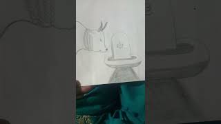 How to dro pencil bholenath and nandidrawing shortvideo dalyshort [upl. by Sax]