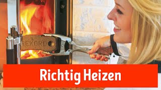 Richtig Heizen mit Holz und REKORD Braunkohlebriketts [upl. by Turne397]