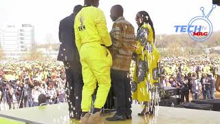 Watch Nelson Chamisa and Wife being Introduced on Stage Harare CCC Rally [upl. by Ri929]