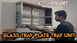 modular Kichen GTPT Glass Tray Plate Tray Unit Fitting modularkitchen fabricatontutorial9656 [upl. by Aguste117]