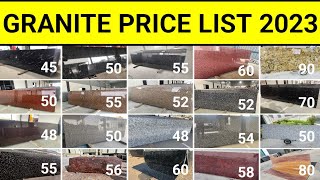 Granite Price List 2023 Granite Colours Info Rate ग्रेनाइट रेट 2023 Granite Flooring Design [upl. by Yahsat]