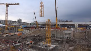 schon wieder Wind Frühschicht auf der Stuttgart 21 Baustelle  070319 S21 stuttgart21 [upl. by Upton]