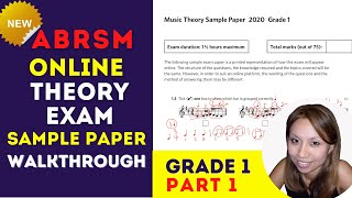 ABRSM Theory Online Exam 2021  Sample Exam Grade 1 Part 1 Walkthrough with Answers and Explanations [upl. by Dlawso]