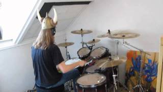 Ensiferum  Into Battle Drum Cover [upl. by Giffer]