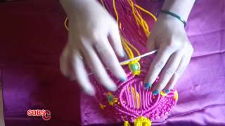 Full making tutorial of macrame hanging jhumar Full video [upl. by Iago203]